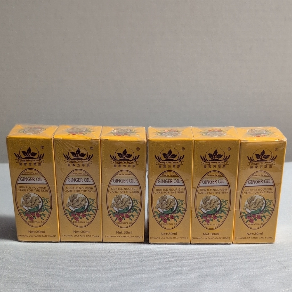 Ginger Oil 6pcs 30ml Essential Oil Huang Jia Fang Cao Yuan
